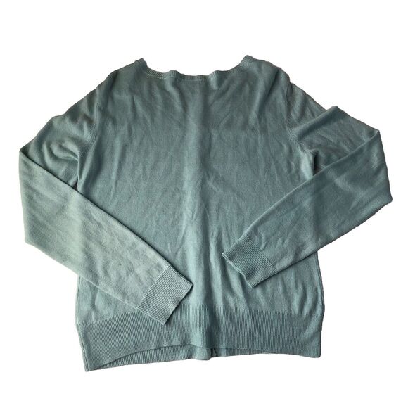 New York & Company Womens Knit Sweater Blue Cardigan Buttons Medium - Picture 2 of 16